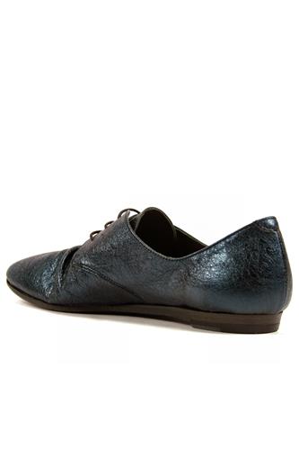 Lesly Laces Blue Carem Laminated Leather
