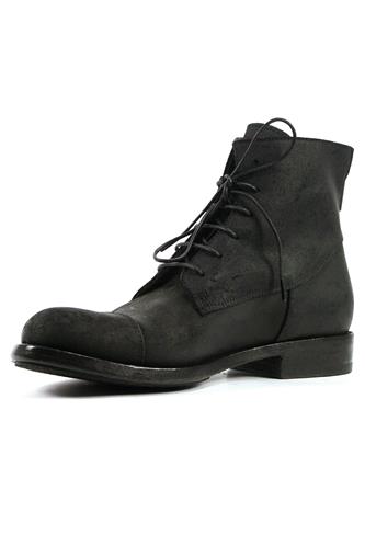 Botin Biker Black Oiled Suede