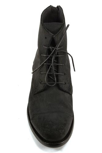 Botin Biker Black Oiled Suede