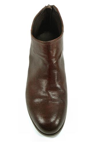 Stivaletto Basso Pelle Texture Moka
