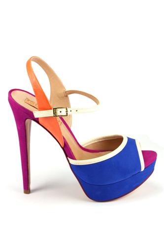 SCHUTZSandal Blue Orange Cream Purple