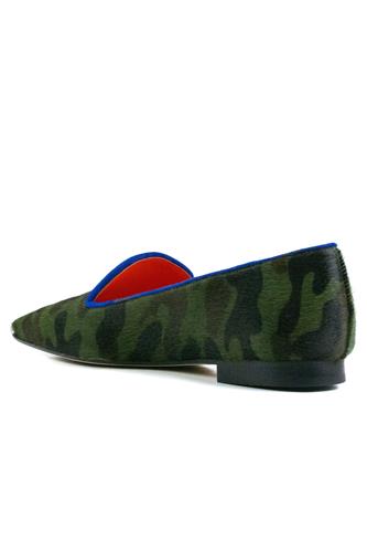 Ballerina Military Pony Skin Bluette Suede Profile