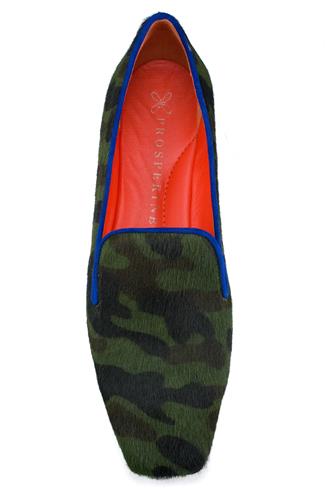 Ballerina Military Pony Skin Bluette Suede Profile