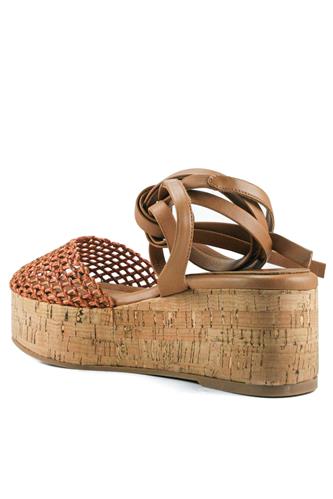 Kala Raffia Camel Leather