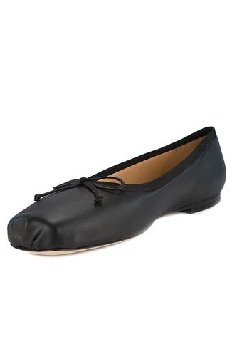 Ballerina Flat Nappa Nera