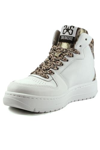 2SD King High White Leather Leopard Laminated Cloth
