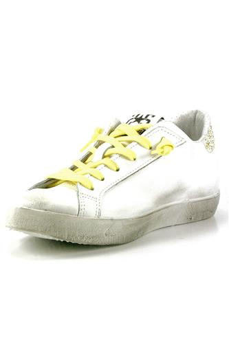 2SD White Leather Gold Laminate Glitter
