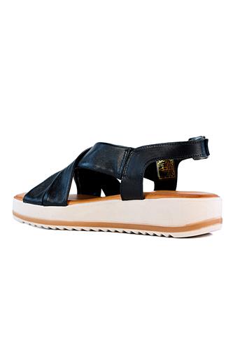 Platform Sandal Black Soft Leather