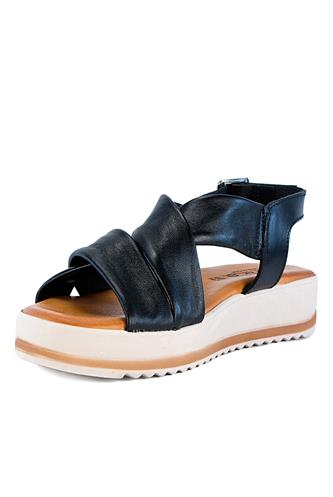 Platform Sandal Black Soft Leather