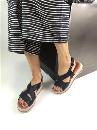 Platform Sandal Black Soft Leather