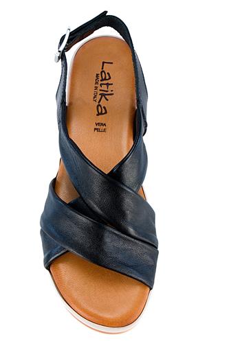 Platform Sandal Black Soft Leather