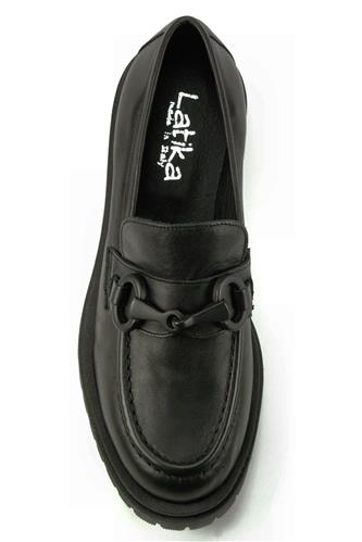 Mocassino Pelle Nera Con Accessorio