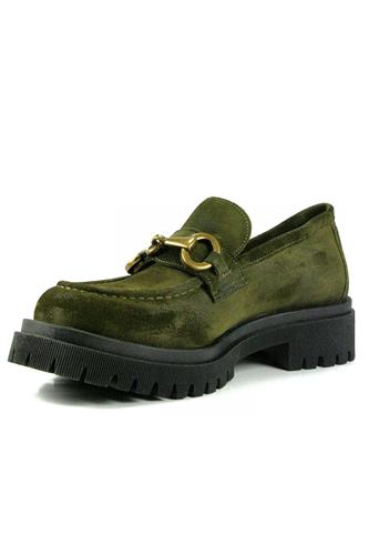 Moccasin Green Aged Suede
