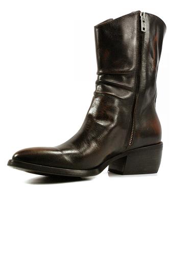 Texan Boots Black Brown Buffalo