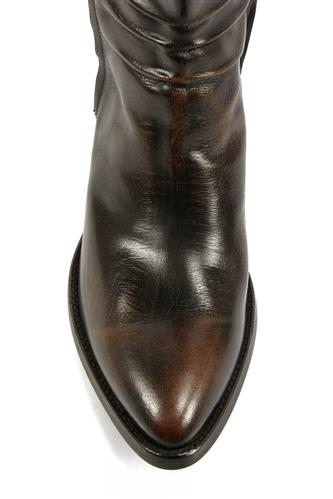 Texan Boots Black Brown Buffalo