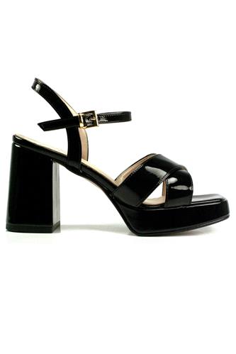 LATIKAPlateau Sandal Black Patent Leather