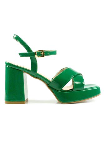 LATIKAPlateau Sandal Green Patent Leather