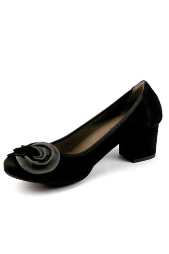 Ballerina Black Gray Suede