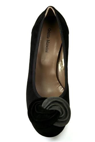 Ballerina Black Gray Suede