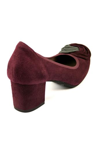 Ballerina Bordeaux Gray Suede
