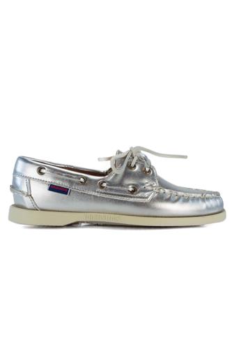 SEBAGODocksides Portland Met Silver Leather