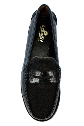 Dan Rice Vamp Wild Black Rice Grain Leather