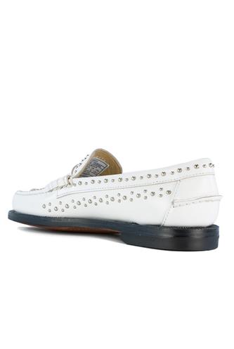 Dan Studs White Leather Studs