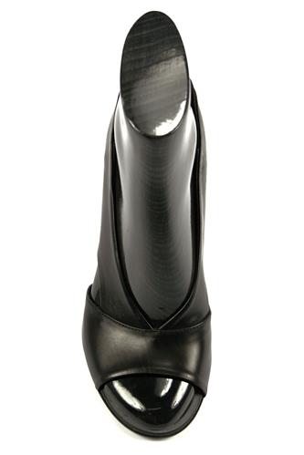 Lumia Open Toe Black Leather