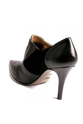 Ankle Boots Black Leather and Suede