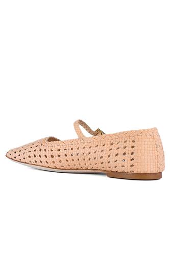 Ambra Apricot Woven Leather