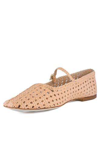 Ambra Apricot Woven Leather