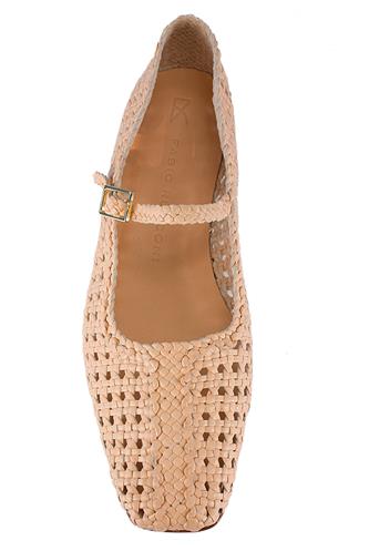 Ambra Apricot Woven Leather
