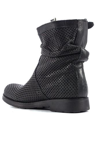 Asport Black Perforated Leather