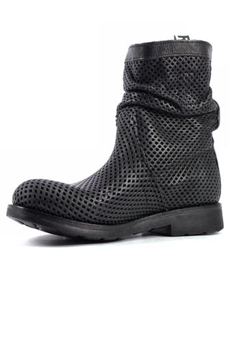 Asport Black Perforated Leather