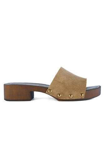 Slipper Low Heel Cygar Suede, LATIKA