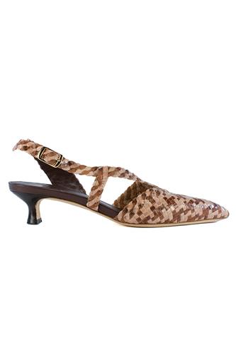 India Brown Taupe Woven Leather, L’ARIANNA