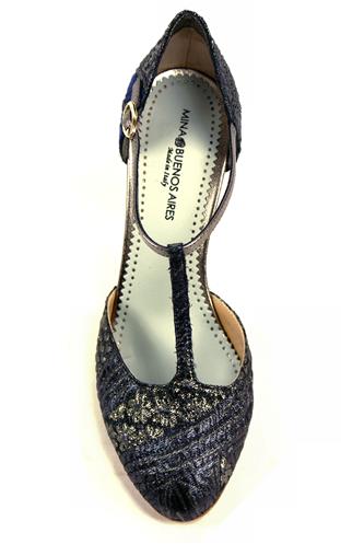 Carmen Broccato Blue Cinturino Acciaio