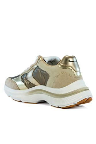 Charlotte Platinum Nylon Suede Leather