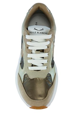 Charlotte Platinum Nylon Suede Leather