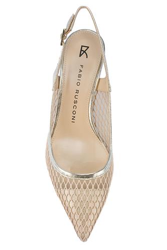 Rosia Platinum Laminated Leather Net