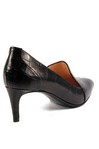 Shoes Black Crocodile Printed Leather