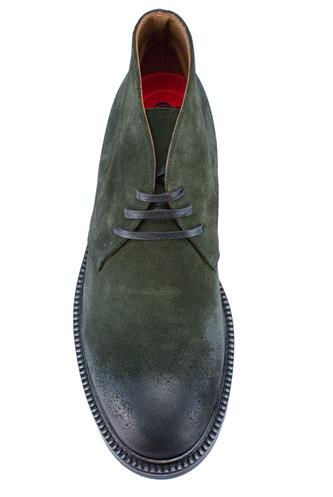 High Derby Wash Forest Aged Suede