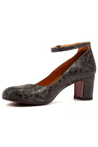 Hip Snow Grey Printed Leather