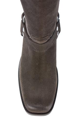 High Boots Brown Aged Suede