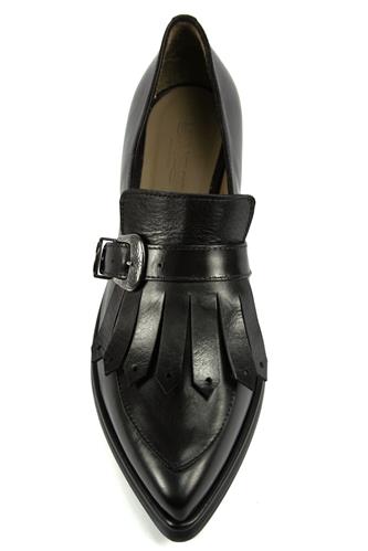 Fringe Moccasin Toledo Black Leather