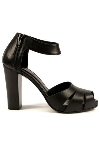 LENA MILOSPlateau Sandal Rodi Black Leather