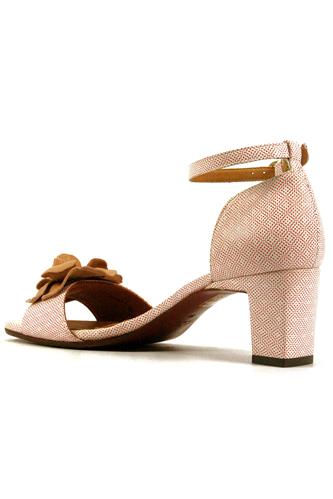 Lobelia White Red Printed Suede Peach Flower