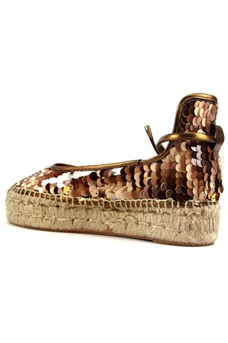 Espadrillas Pail-B Brown Copper Paillettes