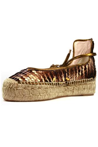Espadrillas Pail-B Brown Copper Paillettes