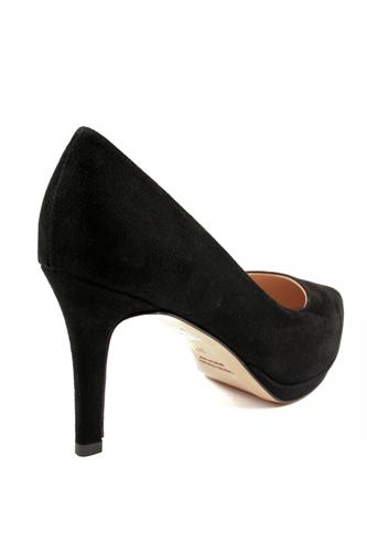 Decollete with Plateau Black Suede